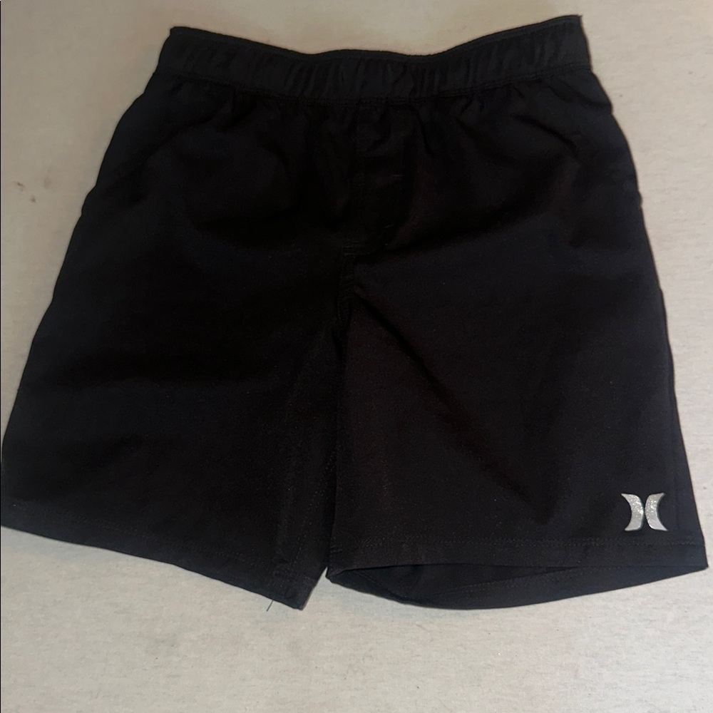 Kids Size Large Hurley Black with Logo Waistband Shorts.